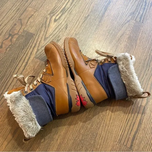 Pajar Canada Waterproof Leather boots color block size EU 38 US 7-7.5