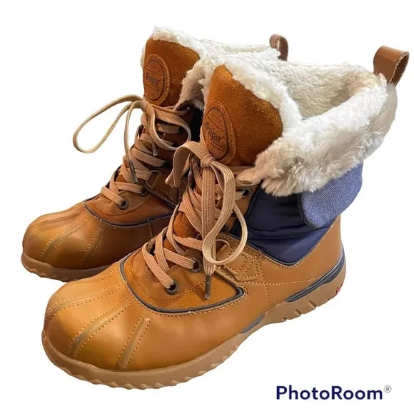 Pajar Canada Waterproof Leather boots color block size EU 38 US 7-7.5