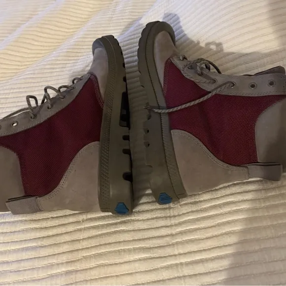 Palladium Gray and Burgundy Waterproof Boots