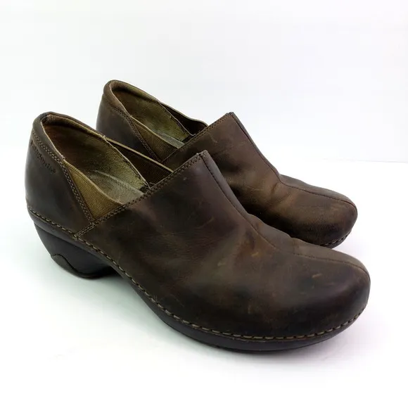 Patagonia Better Womens Size 10 Dark Expresso Leather Slip On Clog Shoes