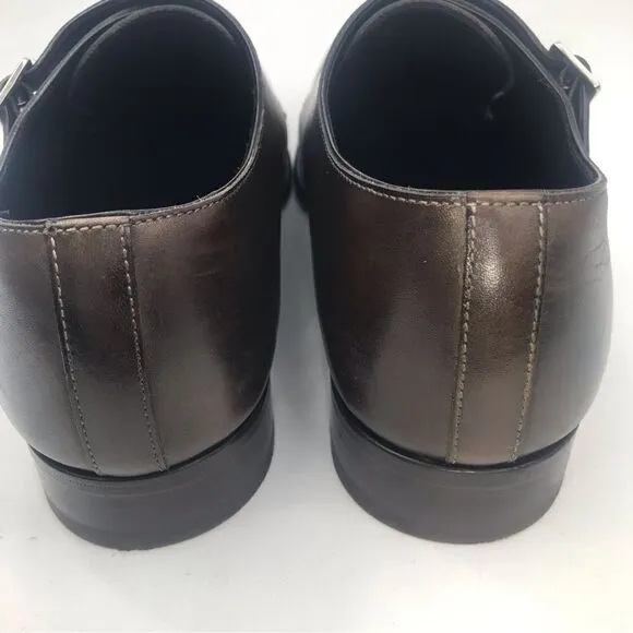 Paul Evans The Pointier Italian Leather Handcrafted Double Monk Strap Shoes