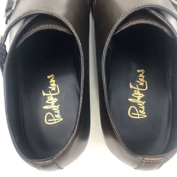 Paul Evans The Pointier Italian Leather Handcrafted Double Monk Strap Shoes