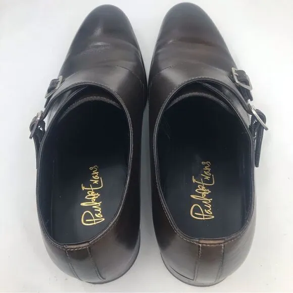 Paul Evans The Pointier Italian Leather Handcrafted Double Monk Strap Shoes