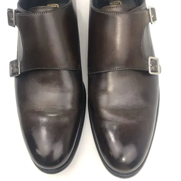 Paul Evans The Pointier Italian Leather Handcrafted Double Monk Strap Shoes