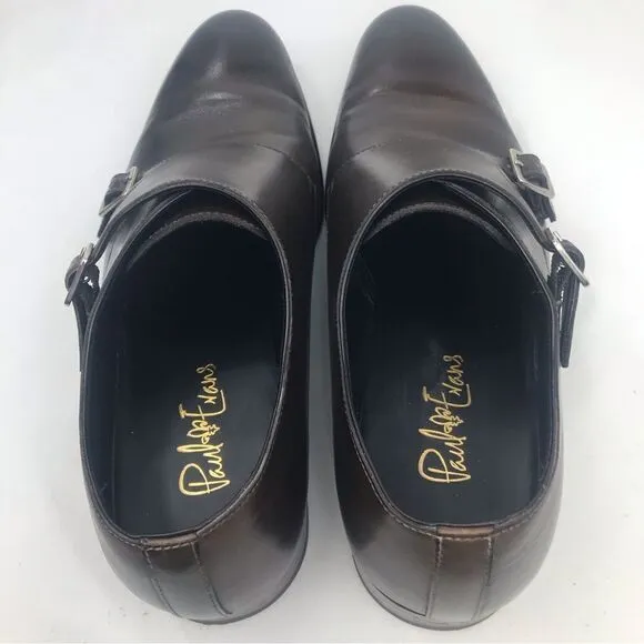 Paul Evans The Pointier Italian Leather Handcrafted Double Monk Strap Shoes