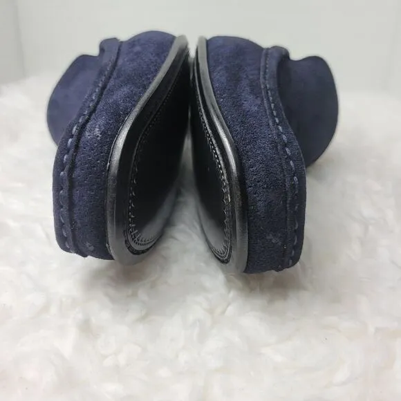 Paul Fredrick Men's Penny Loafer Size 11  Blue Navy Suede Slip On Shoes
