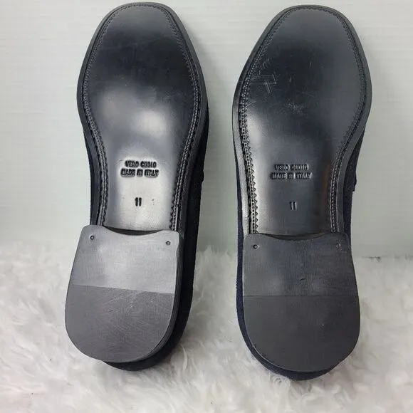 Paul Fredrick Men's Penny Loafer Size 11  Blue Navy Suede Slip On Shoes