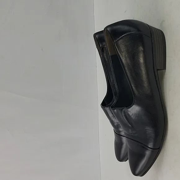 Paul Green Black Leather Slip On Women's Shoes