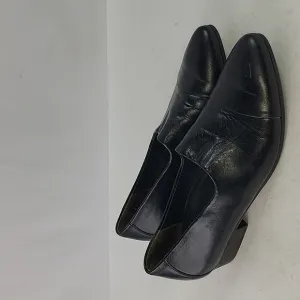 Paul Green Black Leather Slip On Women's Shoes