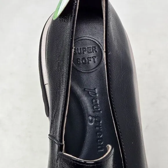 PAUL GREEN Patent Leather Naomi Loafers Slip On Size 7 UK | 9.5 US