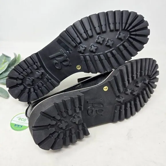 PAUL GREEN Patent Leather Naomi Loafers Slip On Size 7 UK | 9.5 US