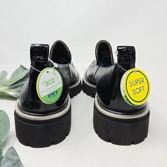 PAUL GREEN Patent Leather Naomi Loafers Slip On Size 7 UK | 9.5 US