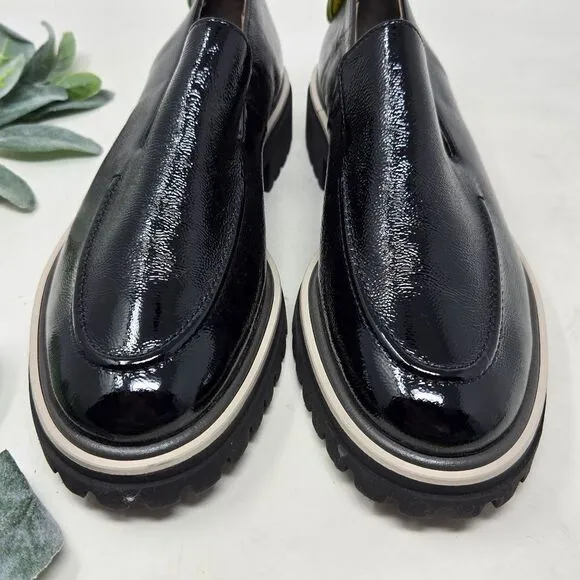 PAUL GREEN Patent Leather Naomi Loafers Slip On Size 7 UK | 9.5 US
