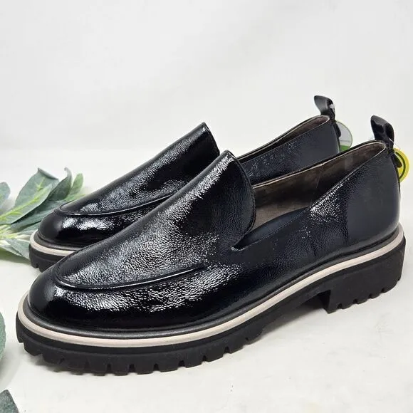 PAUL GREEN Patent Leather Naomi Loafers Slip On Size 7 UK | 9.5 US