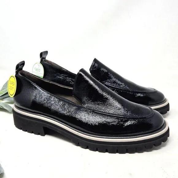 PAUL GREEN Patent Leather Naomi Loafers Slip On Size 7 UK | 9.5 US