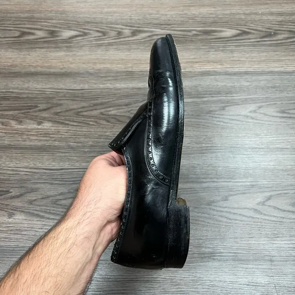 Peal &amp; Co Brooks Brothers Edward Green Black Wingtip Loafers 10
