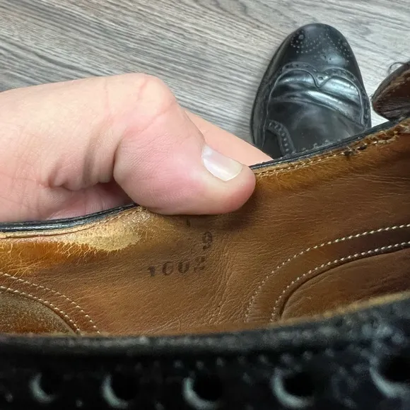 Peal &amp; Co Brooks Brothers Edward Green Black Wingtip Loafers 10