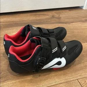 Peloton Black and Red Athletic Shoes