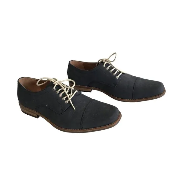 PERRY ELLIS- MENS NAVY COMFY LACE UP SHOES SIZE 11.5