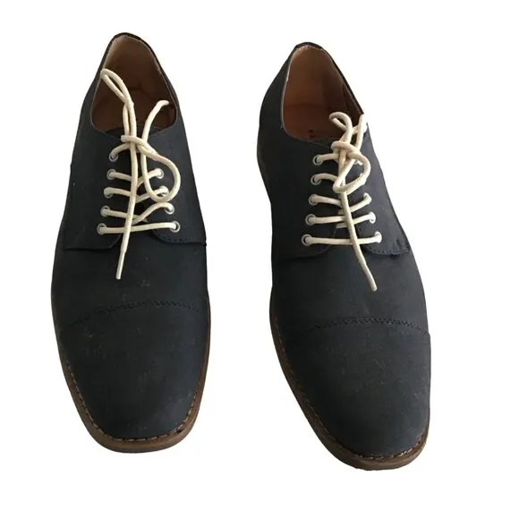 PERRY ELLIS- MENS NAVY COMFY LACE UP SHOES SIZE 11.5