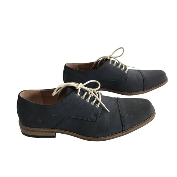 PERRY ELLIS- MENS NAVY COMFY LACE UP SHOES SIZE 11.5