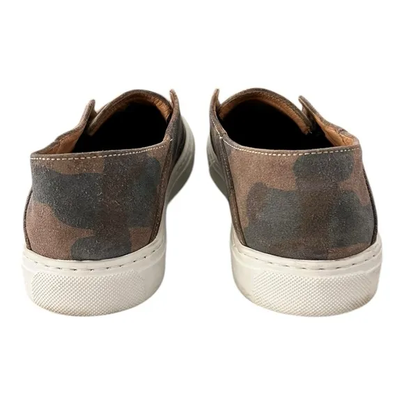 Peter Millar Loafers Mens 8 Green Camouflage Suede Slip On Boat Shoes Summer