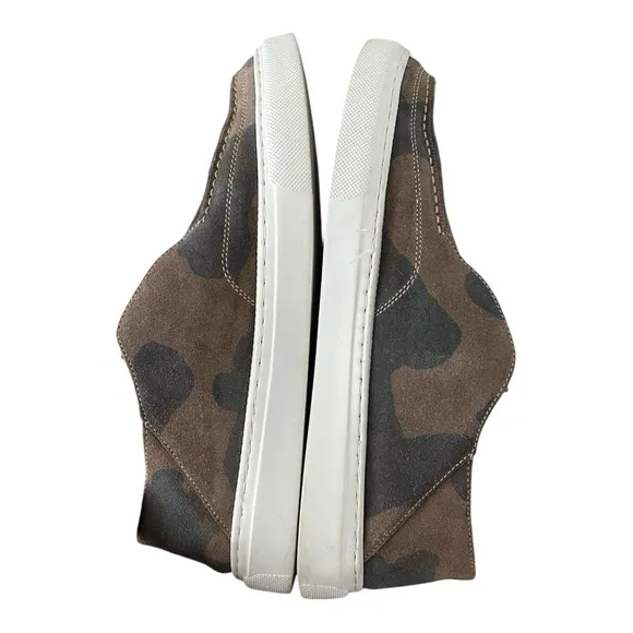 Peter Millar Loafers Mens 8 Green Camouflage Suede Slip On Boat Shoes Summer