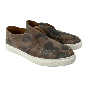 Peter Millar Loafers Mens 8 Green Camouflage Suede Slip On Boat Shoes Summer