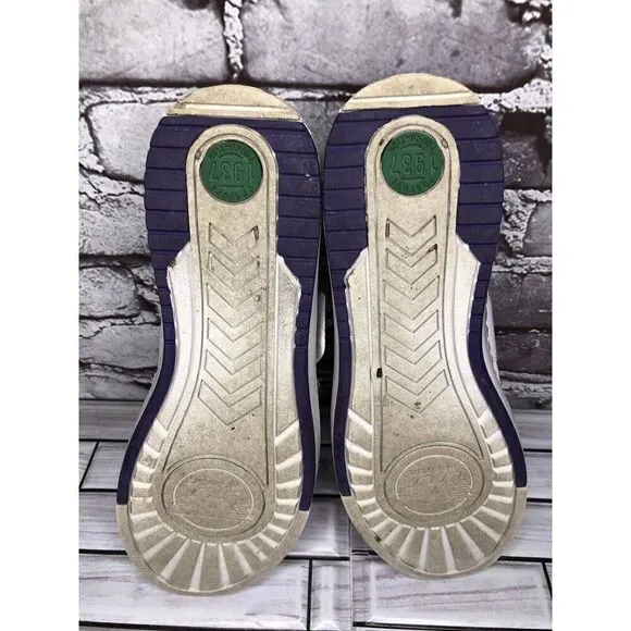 Pf Flyers White Leather Perforated Strap Lace Up Casual Shoes Women Sz 11M US/43