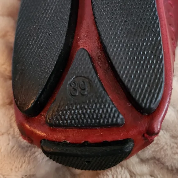 PIKOLINOS SLIP-ON SHOES - Leather, made in Spain, burgundy/multi, size 8.5
