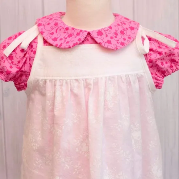 Pink Dress with Pinafore Apron Toddler