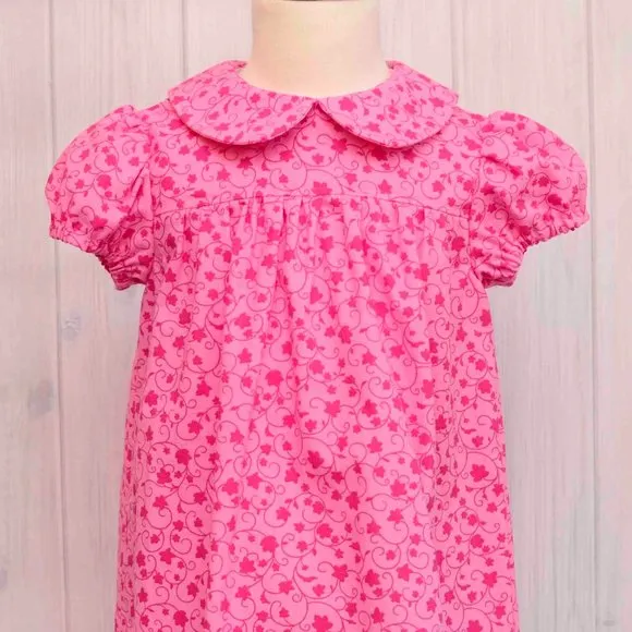 Pink Dress with Pinafore Apron Toddler