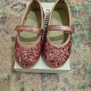 Pink Glittery Mary Jane Dress Shoes