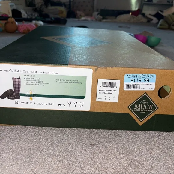 Plaid Waterproof Boots