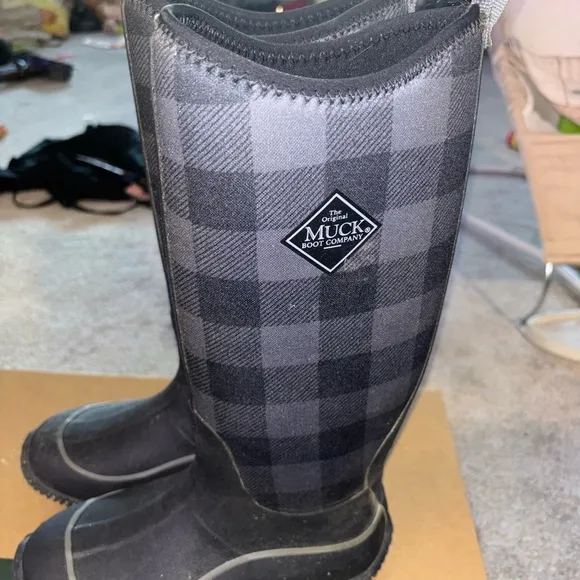 Plaid Waterproof Boots