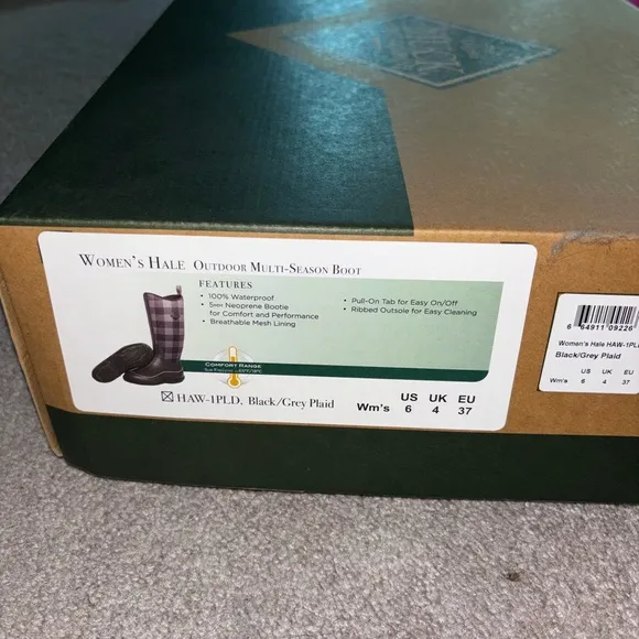 Plaid Waterproof Boots