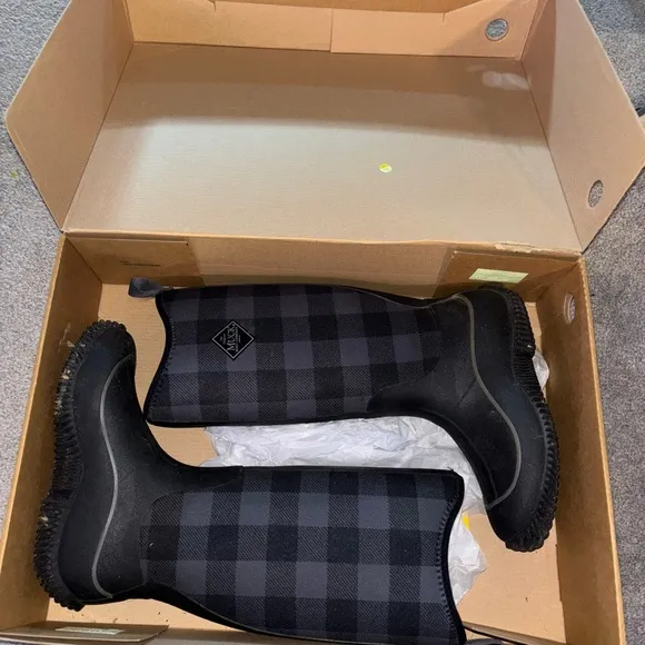 Plaid Waterproof Boots