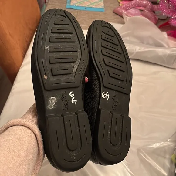 Polo by Ralph Lauren Adante Black Pebble leather loafers.SZ 10 D NWOT