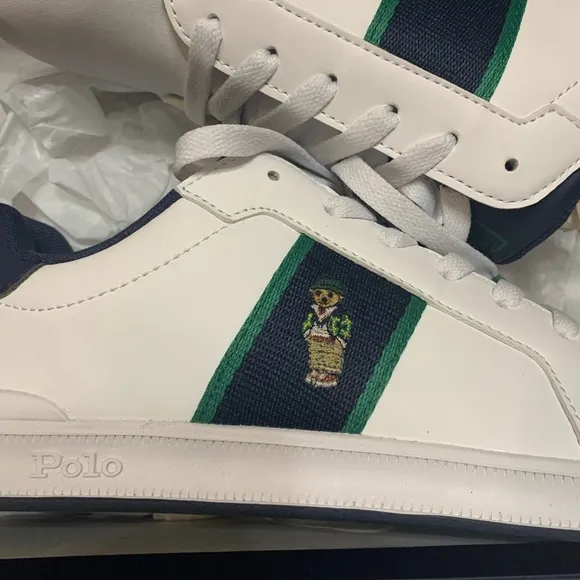 Polo by Ralph Lauren Boy’s Youth White Sneakers size 7
