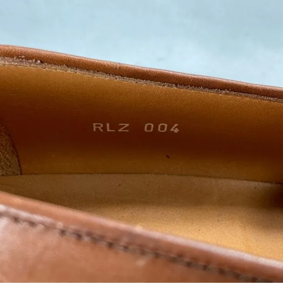 Polo Ralph Lauren BenchMade Penny Loafers Brown Leather Shoes Sz 10.5 Italy Made
