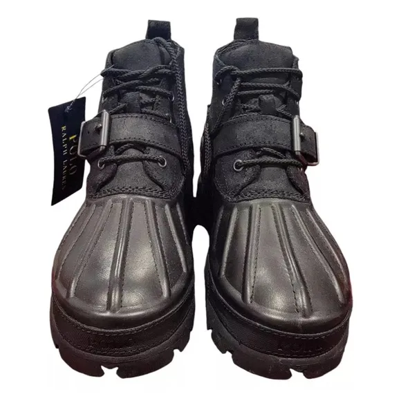 POLO Ralph Lauren Men's Oslo Low Boots Black size 12 Brand New Waterproof Rubber