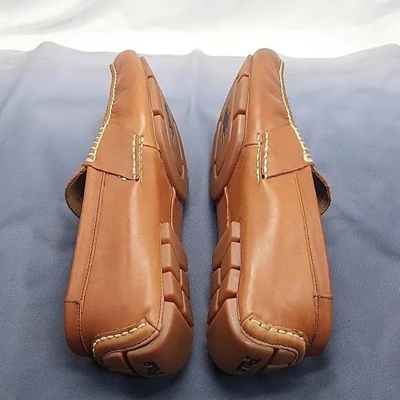 POLO RALPH LAUREN TELLY LEATHER COGNAC PENNY DRIVING LOAFERS MENS 11.5D VERY GUC
