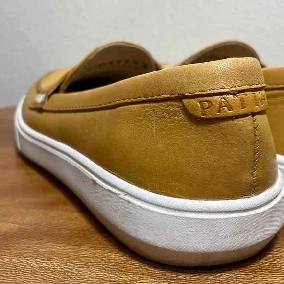 Portland LeatherGoods PATINA Boardwalk Penny Loafers Shoes Leather Sunflower 6.5