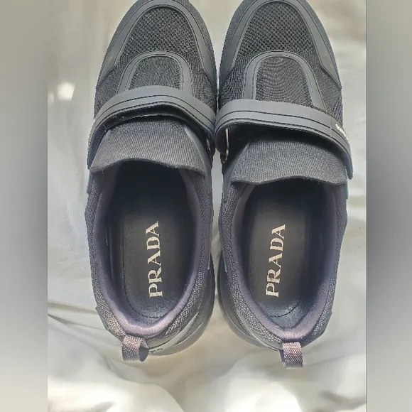 Prada Cloudbust Velcro Strap Shoes Black