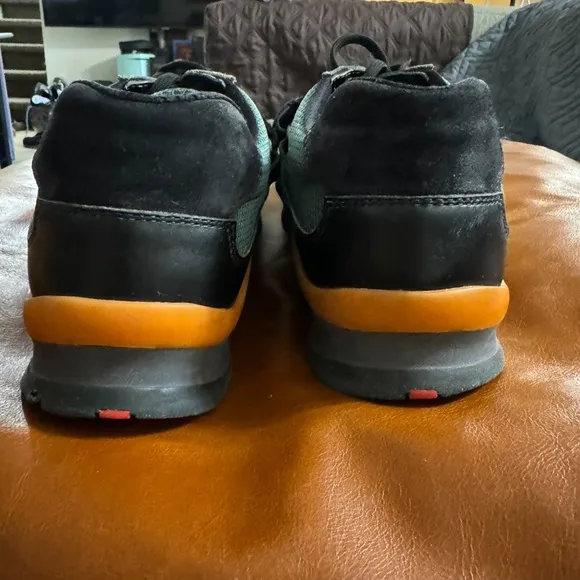 Prada Green and Black Athletic Shoes with Strap