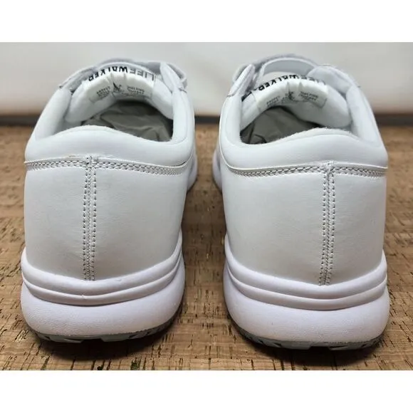 Propet LifeWalker Strap White Leather Strap Men's 12D Casual‎ Shoe