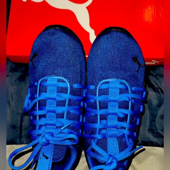 Puma Big Kid Little Kid Axelion Boy's Blue Running Shoes Size