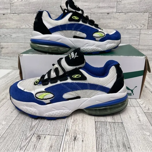 Puma Cell Venom Shoes White Blue Sneakers 369630-01 Youth Size 7 C
