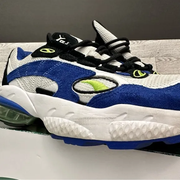 Puma Cell Venom Shoes White Blue Sneakers 369630-01 Youth Size 7 C