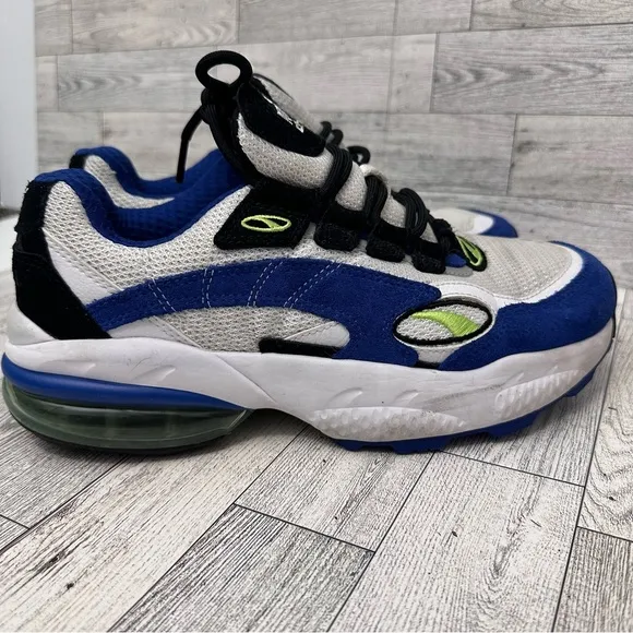 Puma Cell Venom Shoes White Blue Sneakers 369630-01 Youth Size 7 C